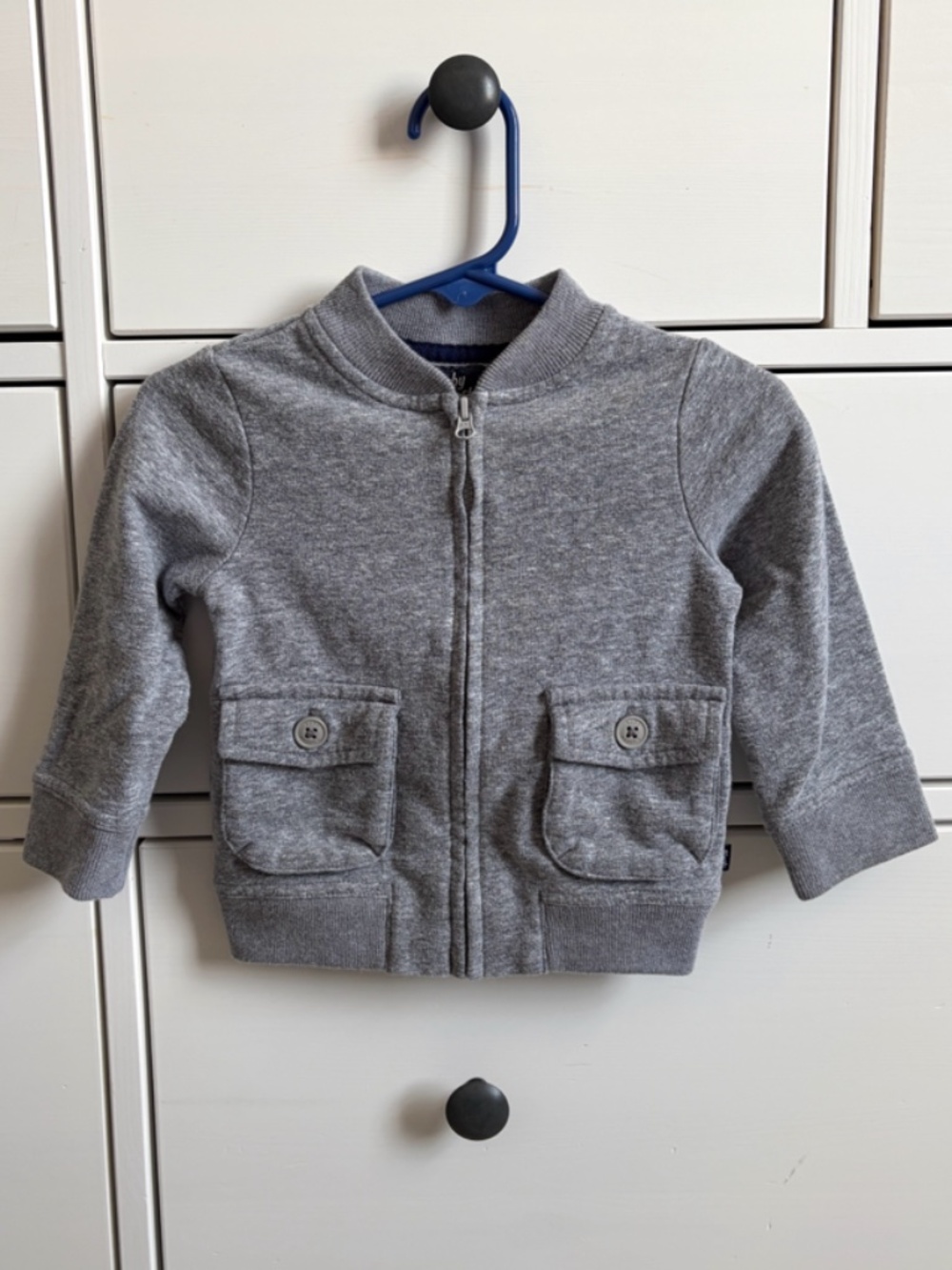 Osh Kosh B'Gosh Gray Sweater Jacket Size 12M Lightweight Fall Coat Spring Coat